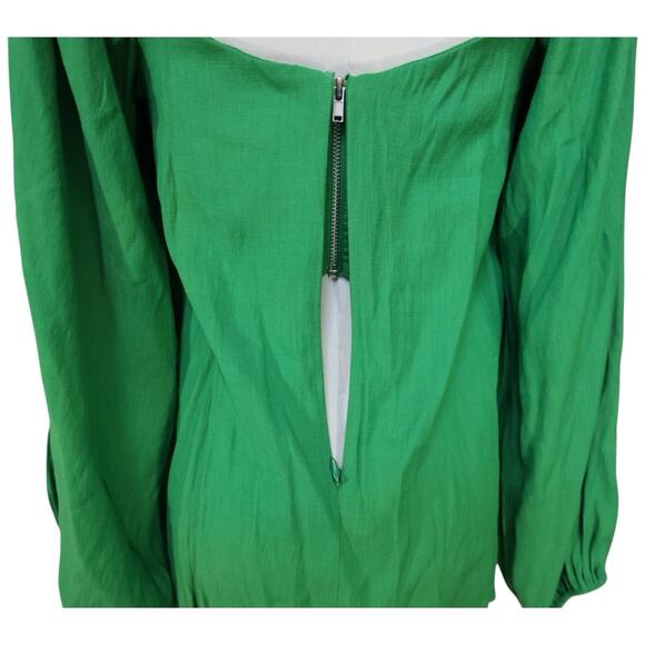 Pomander Place Pippa Puff Sleeve Blouse In Palm Green Size M - Picture 9 of 9